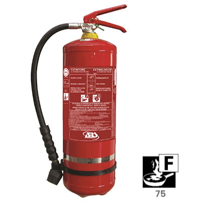 Estintori classe F: un cartello