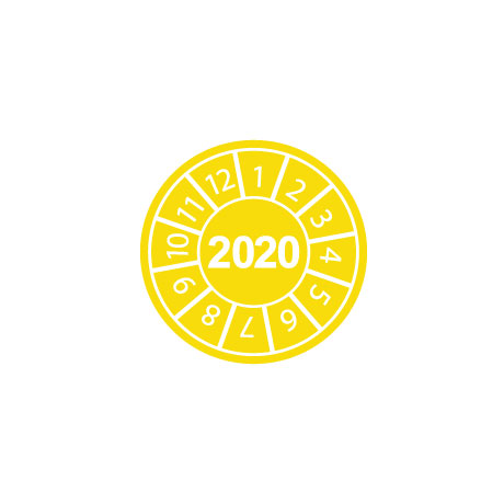 Bollini datario giallo 2020