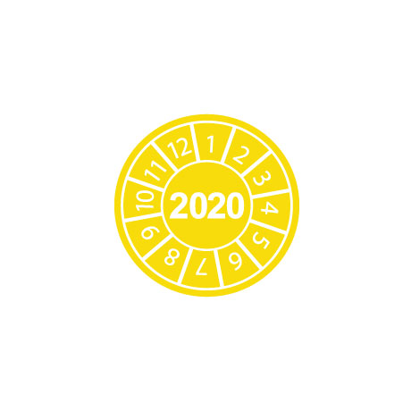 Bollini datario giallo 2020 Bollini datario giallo 2020