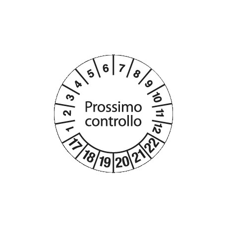Bollini datario prossimo controllo 17 - 22 Bollini datario prossimo controllo 17 - 22