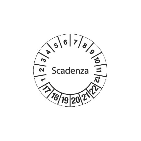 Bollini datario scadenza 17 - 22 Bollini datario scadenza 17 - 22