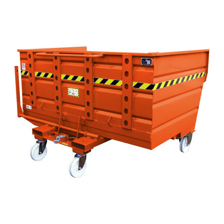 Contenitori ribaltabili per rottami arancio Contenitori ribaltabili per rottami arancio