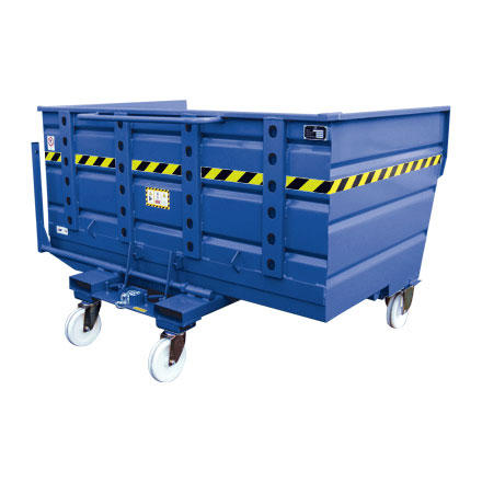 Contenitori ribaltabili per rottami blu Contenitori ribaltabili per rottami blu