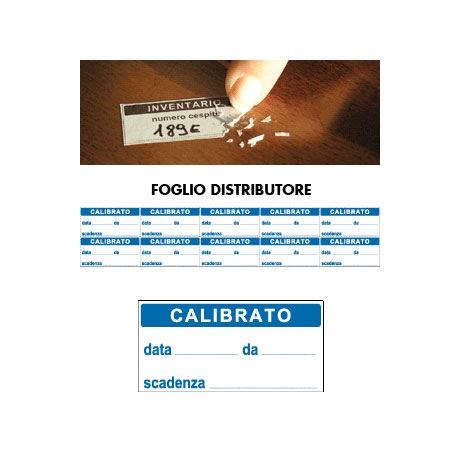 Etichetta autoadesiva calibrato