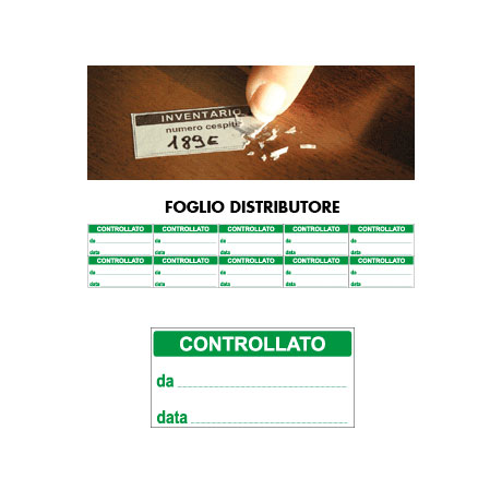 Etichetta autoadesiva controllato Etichetta autoadesiva controllato