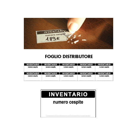 Etichetta autoadesiva inventario Etichetta autoadesiva inventario