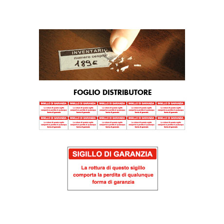 Etichetta autoadesiva sigillo di garanzia Etichetta autoadesiva sigillo di garanzia