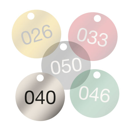 Piastrine colorate bianche 26 - 50 Piastrine colorate bianche 26 - 50