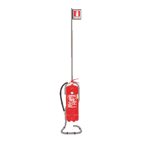 Porta estintore con asta Porta estintore con asta