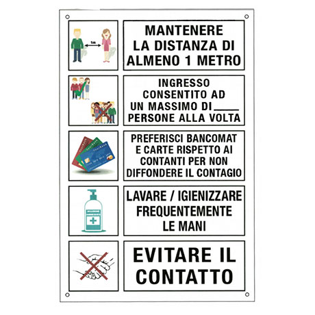 Emergenza Covid-19: cartelli per emergenza Covid-19